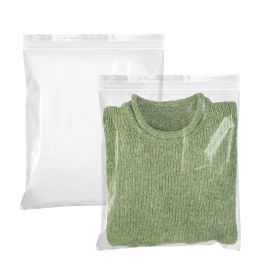 Clear Zip Bags 14 x 16 Inch. Pack of 100 Plastic Reclosable Zipper Bags 2 Mil. Resealable Plastic Bags. Waterproof Poly Bags Reclosable. Baggies for W