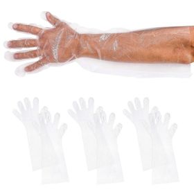 Disposable Elbow Gloves, 22 Inch Long. Pack of 1000 Clear Disposable Elbow Length Gloves for Food Handling