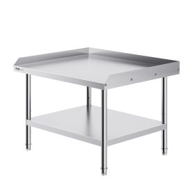 VEVOR Stainless Steel Work Table, 30 x 36 x 26 Inch Commercial Food Prep Worktable, 3-Sided Backsplash Heavy Duty Prep Worktable