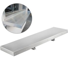 VEVOR Concession Shelf 48L x 12W Inch Stainless Steel Drop Down Folding Serving Food Shelf Stand Serving for Concession Trailer Serving Window