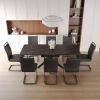 Extendable Dining Table Table Set for 6-8 Person for Dining Room