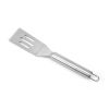 Short Slotted Turner Stainless Steel Flat Spatula for Frying Egg Burger Steak Meat BBQ Kitchen Gadget Tool