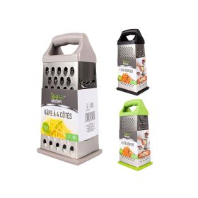 Stainless Steel Cheese Grater 9in 4 Sides, Perfect Grater For Parmesan Cheese. Vegetables, Ginger- Dishwasher Safe, Durable  Random Color (Option: Random)