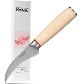 Qulajoy Vegetable Cleaver - Japanese Meat Cleaver Chopping Knife High Carbon Stainless Steel Knives With Wooden Handle (Option: Pairing Knife)