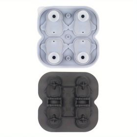 1pc Penguin Model Ice Maker Mold Whiskey Frozen Penguin Ice Cubes Spherical Ice Grid Ice Mold Food Grade Ice Box (Color: 4 Even Penguin Ice Trays - Black)