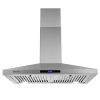 30 Inch Wall Mount Kitchen Hood 350 CFM Range Hood Stove Vented Hood Exhaust Fan