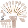 35Pcs Kitchen Cooking Utensils Set Spatula Set Baking Utensil Set Kitchen Accessories Necessities with Holder Egg Whisk Separator Tong Turner Spoons C